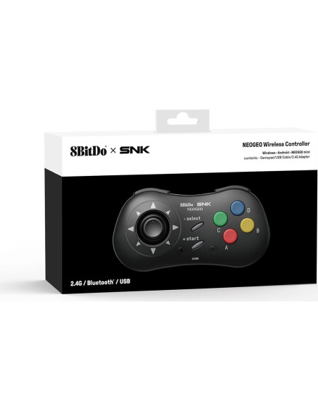 Controlador Inalámbrico 8Bitdo NEOGEO Negro para Windows y Android Controlador Inalámbrico 8Bitdo NEOGEO Negro para Windows y Android