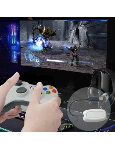 Controlador Inalámbrico 2.4GHz Color Blanco para Xbox 360
