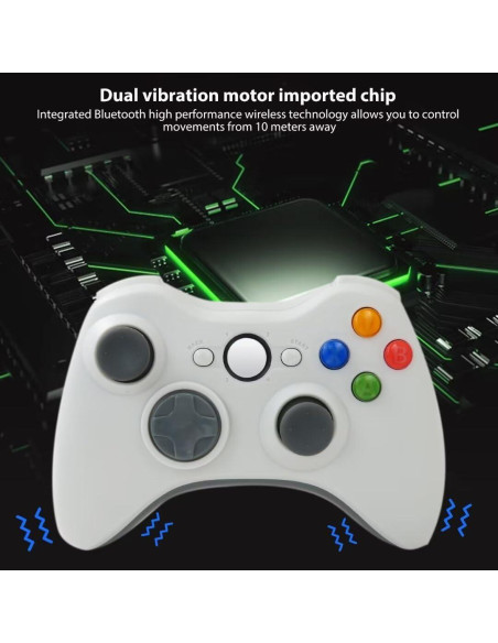 Controlador Inalámbrico 2.4GHz Color Blanco para Xbox 360 Controlador Inalámbrico 2.4GHz Color Blanco para Xbox 360