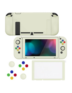 Funda Protectora Suave PlayVital para Nintendo Switch - Amarillo Antiguo