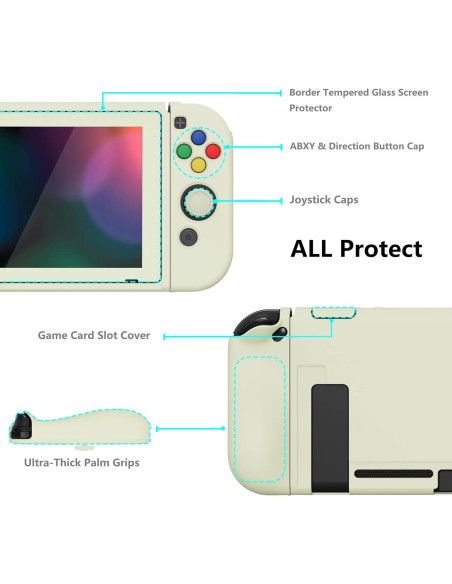 Funda Protectora Suave PlayVital para Nintendo Switch - Amarillo Antiguo Funda Protectora Suave PlayVital para Nintendo Switch - Amarillo Antiguo