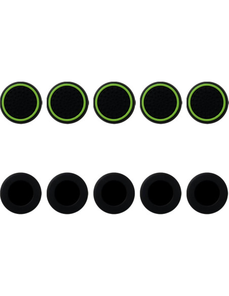 Cubiertas de Joystick INGQI 10 Piezas Negro Verde Xbox PS Cubiertas de Joystick INGQI 10 Piezas Negro Verde Xbox PS
