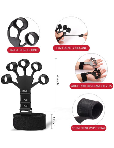 Kit de Entrenador de Fuerza de Agarre Navona 13 Piezas