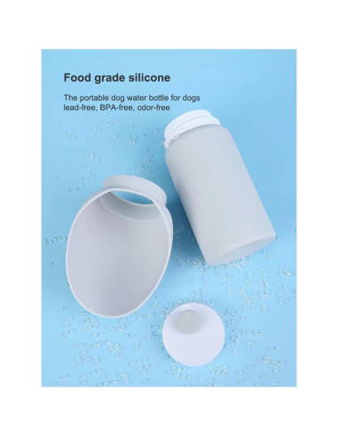 Botella de Agua Plegable para Mascotas Silicona 532 ml