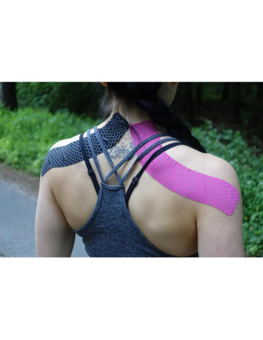 Cinta de Kinesiología FlexU Negra - 60 Tiras Pre-Cortadas