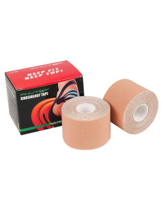 Cinta Kinesiológica Beige Rock Tape 5cm x 5m - Paquete 2 Rollos