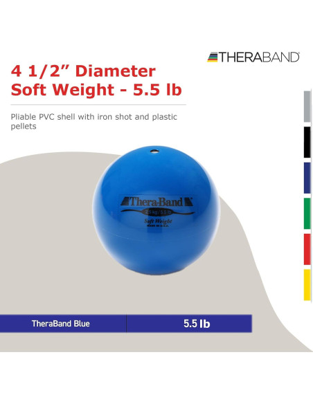 Pelota Isotónica THERABAND Azul 2.49 kg para Ejercicio Pelota Isotónica THERABAND Azul 2.49 kg para Ejercicio