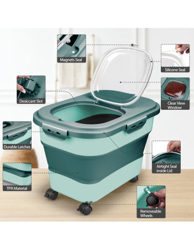 Contenedor Plegable de Almacenamiento para Comida Viretec 20L