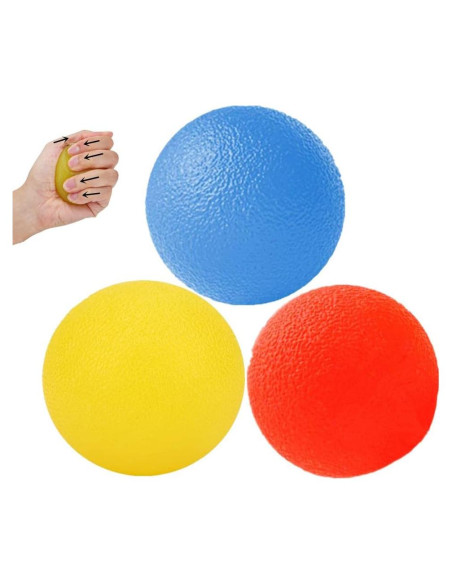 Set de 3 Pelotas Antiestrés FMELAH 4.5cm Resistencia Ajustable Set de 3 Pelotas Antiestrés FMELAH 4.5cm Resistencia Ajustable