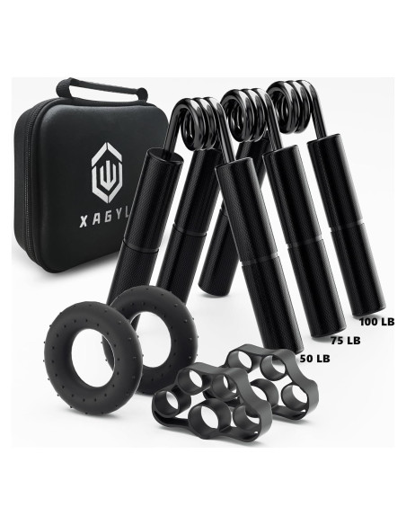 Kit Entrenador Fuerza Agarre XAGYL 50-80 kg con Accesorios Kit Entrenador Fuerza Agarre XAGYL 50-80 kg con Accesorios