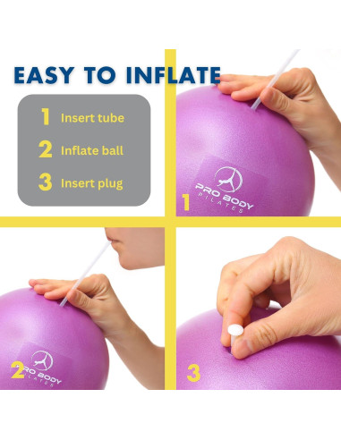 Pelota de Ejercicio ProBody Pilates 22.86 cm Aqua - Estabilidad y Yoga