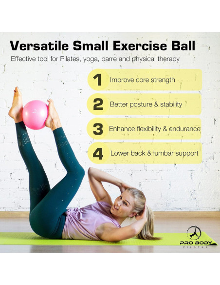 Pelota de Ejercicio ProBody Pilates 22.86 cm Aqua - Estabilidad y Yoga Pelota de Ejercicio ProBody Pilates 22.86 cm Aqua - Estabilidad y Yoga