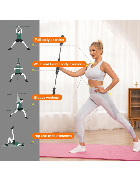 Barra de Ejercicio Fitness Warm Y, 91.4 cm, Fibra de Vidrio Barra de Ejercicio Fitness Warm Y, 91.4 cm, Fibra de Vidrio