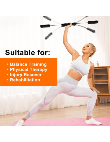 Barra de Ejercicio Fitness Warm Y, 91.4 cm, Fibra de Vidrio