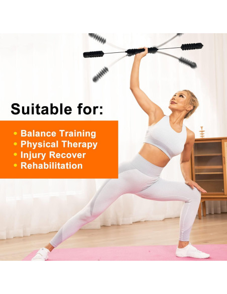 Barra de Ejercicio Fitness Warm Y, 91.4 cm, Fibra de Vidrio Barra de Ejercicio Fitness Warm Y, 91.4 cm, Fibra de Vidrio