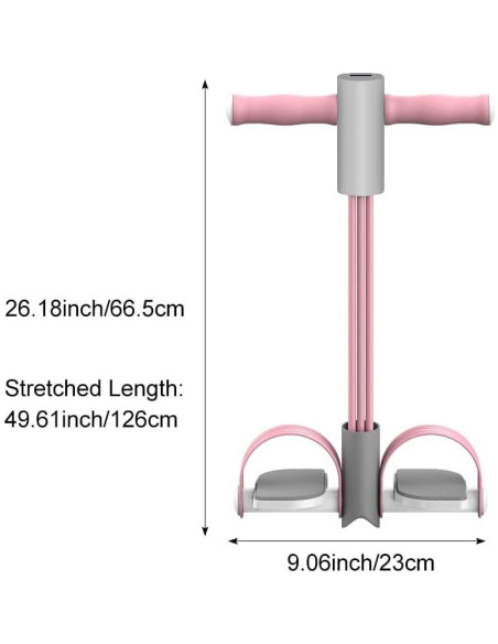 Entrenador Abdominal Pilarmuture con Banda de Resistencia Rosa Entrenador Abdominal Pilarmuture con Banda de Resistencia Rosa