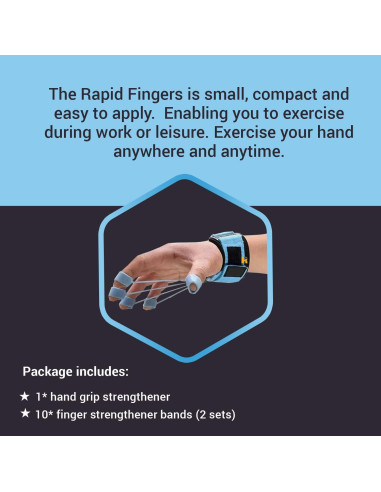 Fortalecedor de Dedos Rapid Fingers - Banda de Resistencia 18kg