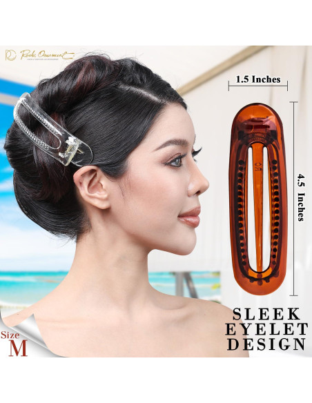 Clip de Pelo RC ROCHE ORNAMENT 6 Pcs Cocodrilo Mediano Clip de Pelo RC ROCHE ORNAMENT 6 Pcs Cocodrilo Mediano