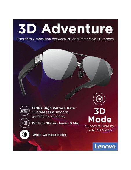 Lenovo Legion Glasses Gen 2 - Gafas Micro-OLED FHD 120Hz Lenovo Legion Glasses Gen 2 - Gafas Micro-OLED FHD 120Hz