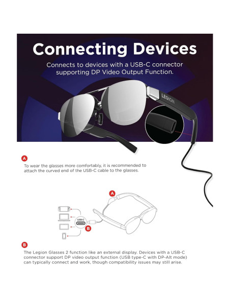 Lenovo Legion Glasses Gen 2 - Gafas Micro-OLED FHD 120Hz Lenovo Legion Glasses Gen 2 - Gafas Micro-OLED FHD 120Hz