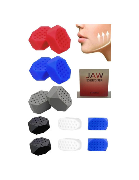 Ejercitador de Mandíbula Sushenwe 12 pcs Silicona Resistencia Ejercitador de Mandíbula Sushenwe 12 pcs Silicona Resistencia