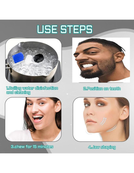 Ejercitador de Mandíbula Sushenwe 12 pcs Silicona Resistencia Ejercitador de Mandíbula Sushenwe 12 pcs Silicona Resistencia