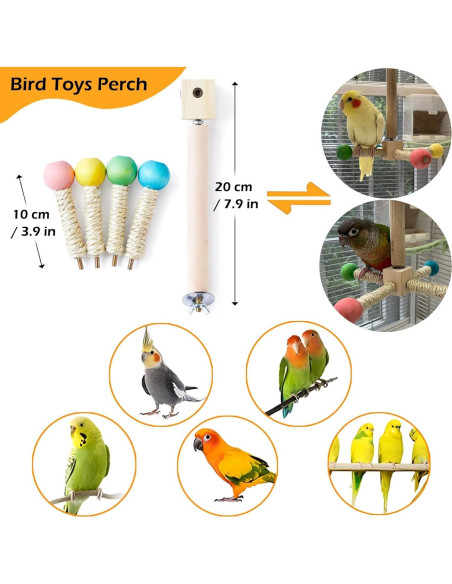 Juguete Giratorio para Aves Jevnd - Perchas Interactivas S Juguete Giratorio para Aves Jevnd - Perchas Interactivas S