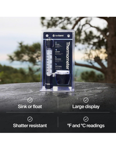 Termómetro de Baño de Hielo Ice Barrel - Pantalla Grande 21.8cm