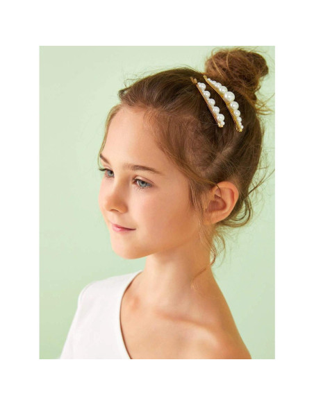 Pinzas para el cabello KCHIES de perlas doradas - Paquete de 6 Pinzas para el cabello KCHIES de perlas doradas - Paquete de 6