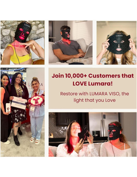 Máscara LED Lumara VISO Terapia de Luz Roja Facial 470 LEDs Máscara LED Lumara VISO Terapia de Luz Roja Facial 470 LEDs