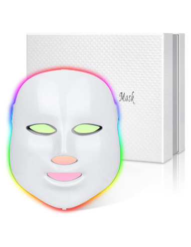 Máscara Facial de Luz LED 7 Colores - Cuidado de Piel