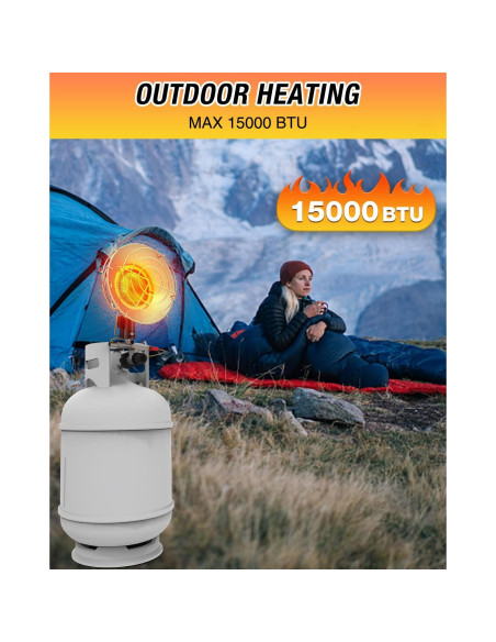 Calentador de Propano QIOMALA 15000 BTU Portátil para Exterior Calentador de Propano QIOMALA 15000 BTU Portátil para Exterior