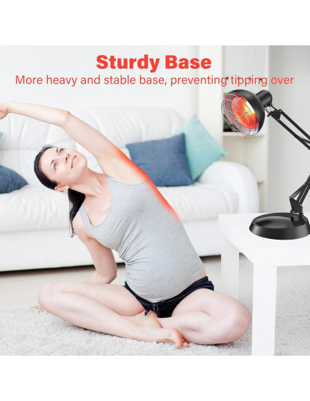 Lámpara de Calor Infrarroja Hoakya 150W con Soporte Ajustable Lámpara de Calor Infrarroja Hoakya 150W con Soporte Ajustable