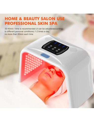 Máscara de Terapia de Luz LED Holsn G7 7 Colores con Spray