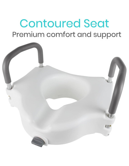 Asiento Elevado para Inodoro Vive - 12.7 cm con Manijas Asiento Elevado para Inodoro Vive - 12.7 cm con Manijas