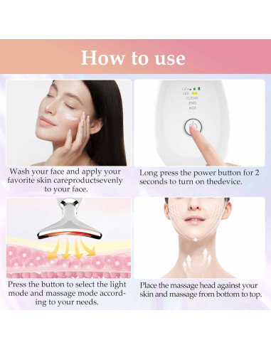 Masajeador Facial LED 7 Colores erdnretl MRY22024 240g