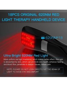 Dispositivo Terapia Luz Roja Jitesy 18 LEDs Alivio Dolor 2