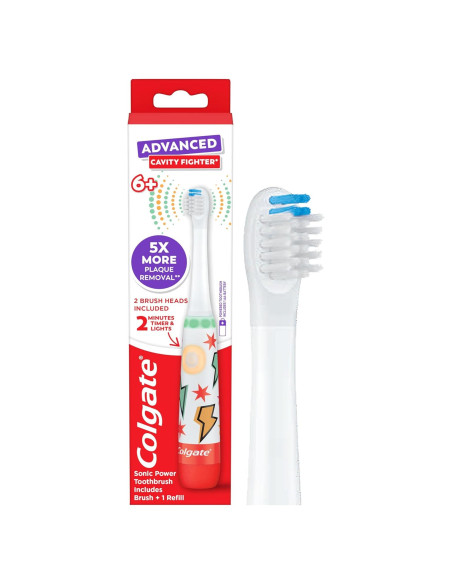 Cepillo de dientes eléctrico Colgate Advanced Cavity Fighter niños Cepillo de dientes eléctrico Colgate Advanced Cavity Fighter niños