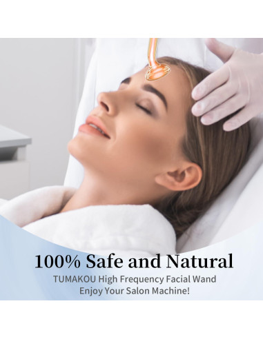 Máquina Facial de Alta Frecuencia TUMAKOU Portátil 4 Tubos