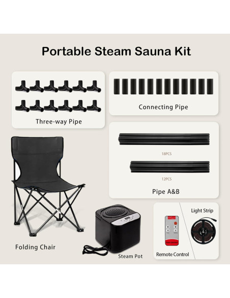 Sauna Portátil PEEKO XL Hexagonal 190 cm 1500W 4L Sauna Portátil PEEKO XL Hexagonal 190 cm 1500W 4L
