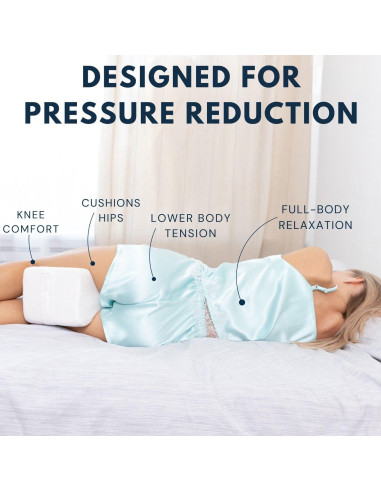 Almohada de Rodilla Viscoelástica Everlasting Comfort - Blanca