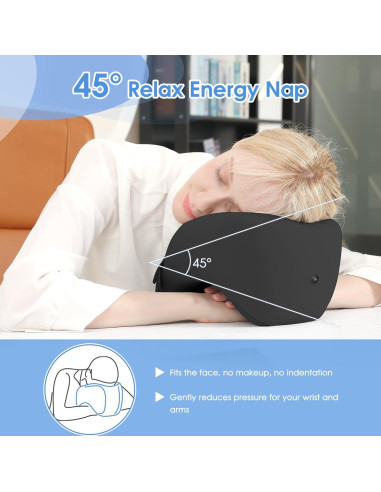 Almohada de Cuello Jiaao Espuma Viscoelástica Negra 30x24 cm