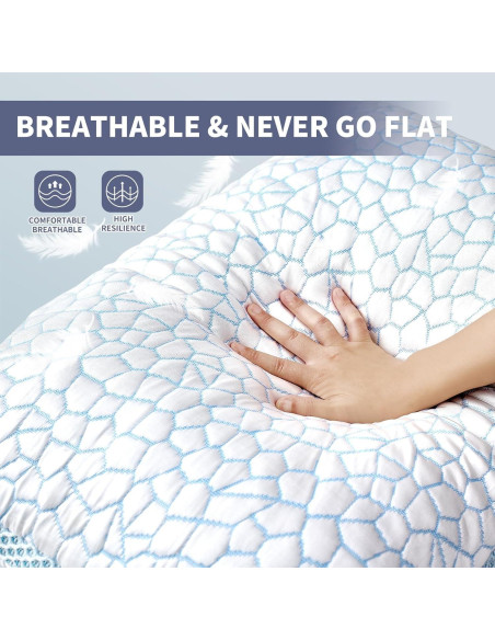 Almohada Enfriamiento QUTOOL Doble Cara Queen Set 2 Almohada Enfriamiento QUTOOL Doble Cara Queen Set 2