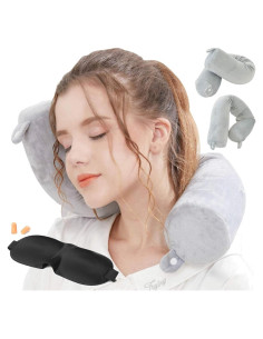 Almohada de Viaje Lucear Espuma de Memoria Gris 67.94 cm