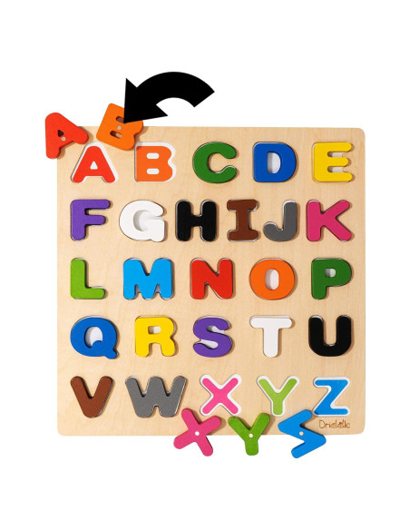 Rompecabezas Educativo Magnético de Madera Driddle - Alfabeto y Colores Rompecabezas Educativo Magnético de Madera Driddle - Alfabeto y Colores