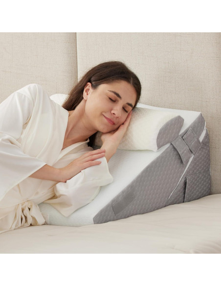 Juego de Almohadas en Cuña Ruqmuis 3 Piezas Ajustable Juego de Almohadas en Cuña Ruqmuis 3 Piezas Ajustable