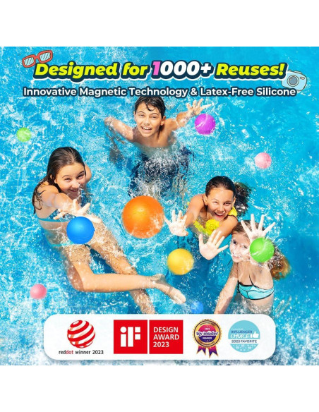 Globos de Agua Reutilizables Smirodi 12 Pcs para Niños Globos de Agua Reutilizables Smirodi 12 Pcs para Niños