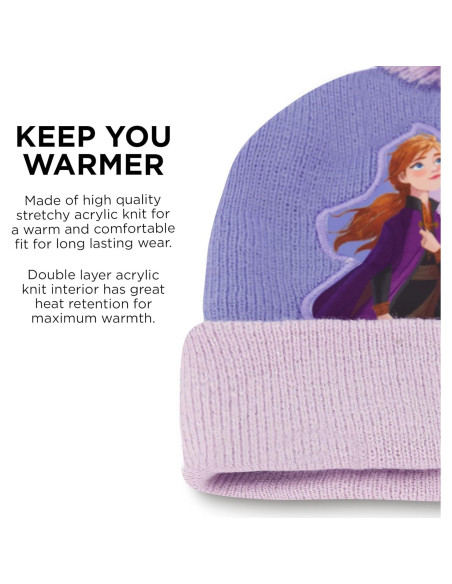 Conjunto gorro y guantes invierno Disney Frozen Elsa Anna Conjunto gorro y guantes invierno Disney Frozen Elsa Anna