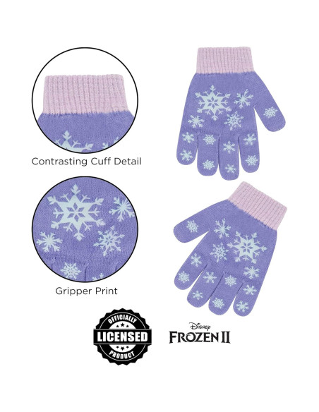 Conjunto gorro y guantes invierno Disney Frozen Elsa Anna Conjunto gorro y guantes invierno Disney Frozen Elsa Anna
