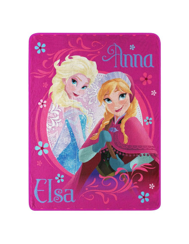 Manta Micro Raschel Congelada Disney Hermanas Queridas 116x152 cm